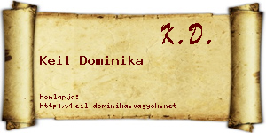 Keil Dominika névjegykártya